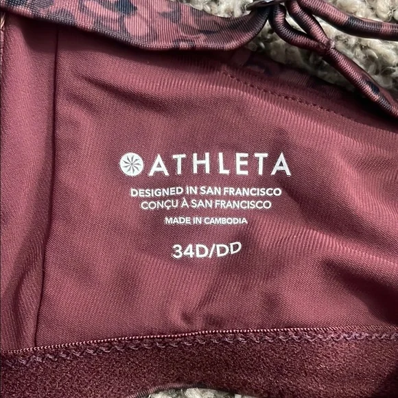 Athleta Brown Floral Patterned Bikini Top - Picture 8 of 8